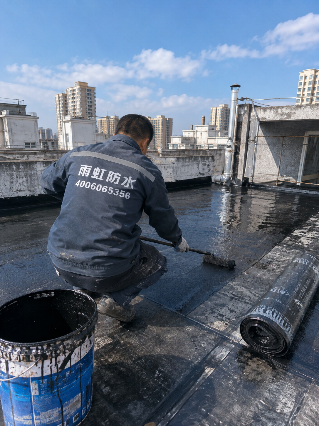 广州屋顶防水漏水维修前实拍